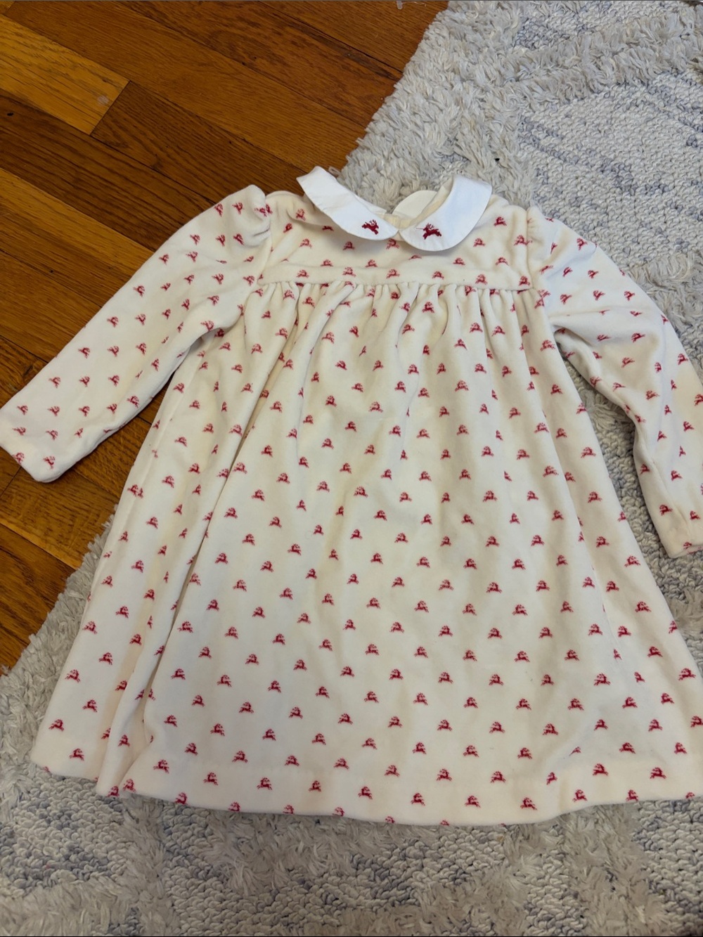 Ralph Lauren Cream Dress with Pink Micro Floral Print